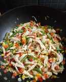 Pollo 🐥🐤 con mix de vegetales al wok