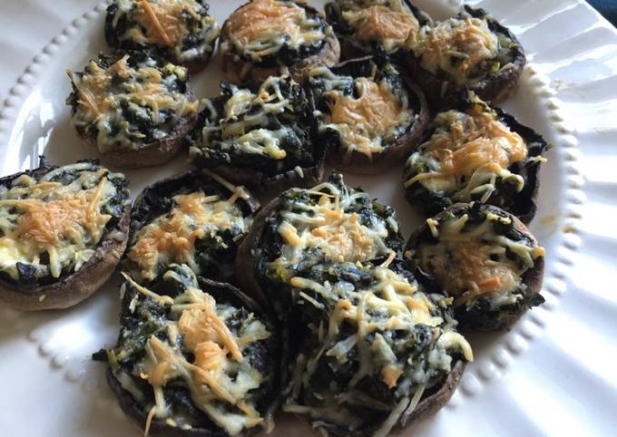 Spinach Stuffed Mushrooms Recipe By Rae Cookpad