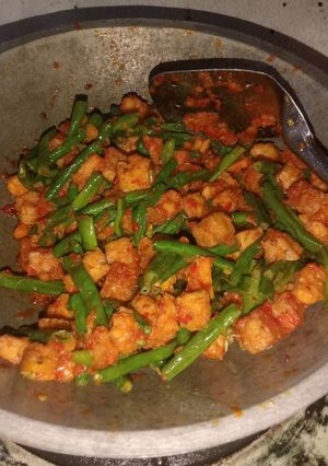 Foto resep Tumis kacang panjang dan tempe