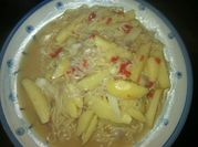A picture of indomie with potatoes