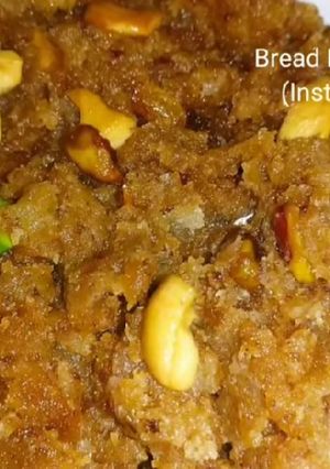 A picture of Instant Bread Halwa Recipe.