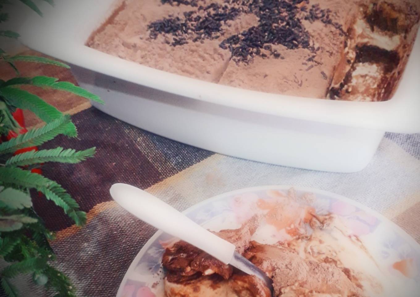 Tiramisú a la Italiana con yema cocida..