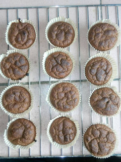 A picture of Oats and Apple cinnamon Cupcakes with chia seeds.