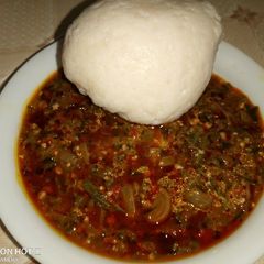 A picture of Okro soup.