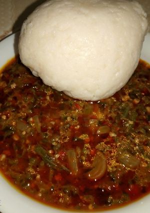 A picture of Okro soup.