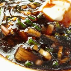 A picture of Dump & Stir Hoisin & Black Vinegar Glaze for Chicken, Duck, Pork, Ham...