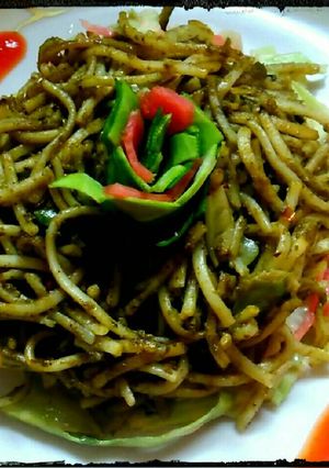 A picture of Spinach Noodles.