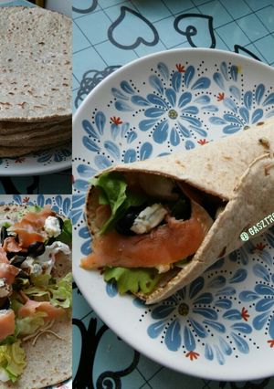 Lazac wrap házilag recept fotója