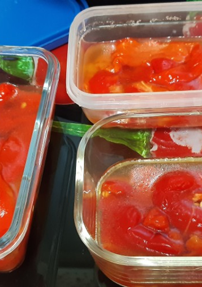 Una foto de Pimientos rojos asados