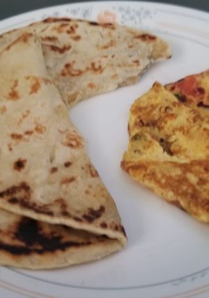 A picture of Veggie omelette Sehri dish.