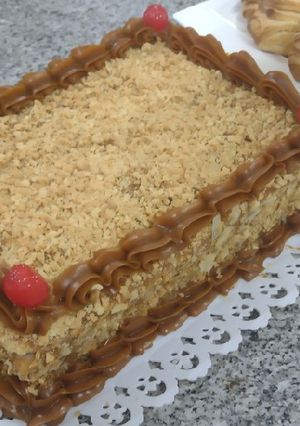 Una foto de Cómo hacer torta de hojaldre (milhoja) 🍰🥨