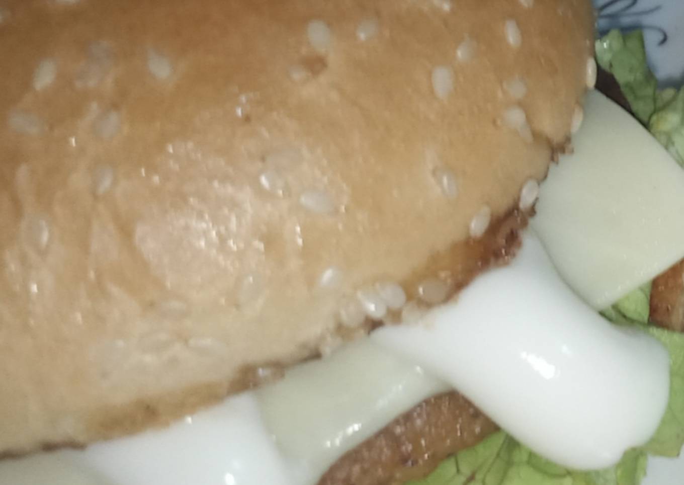 Chicken Patti cheesy burger 🍔🍔