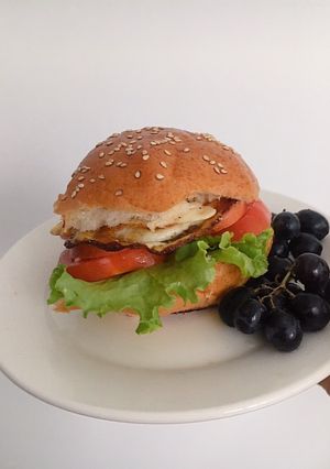 Hình của món Burger 5 phút.