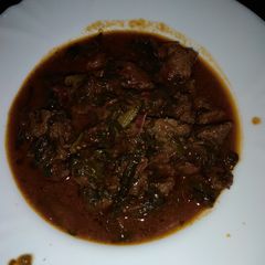 A picture of Beef stew with spinach#mums recipe.