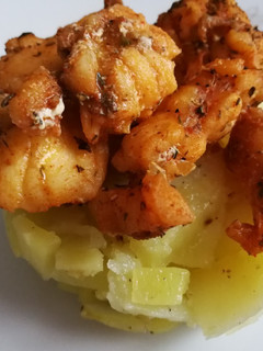 Una foto de Rape al microondas, con patatas