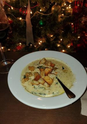 A picture of Creamy Chicken Gnocchi Soup.