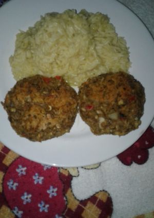 Una foto de Hamburguesas de lentejas en 5 pasos!