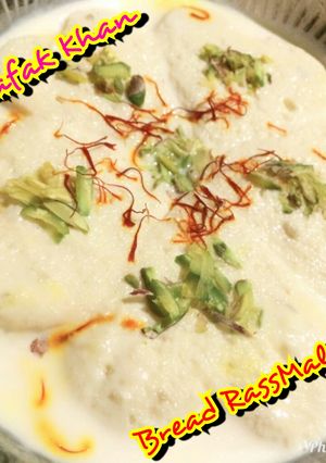 A picture of Bread RassMalai !!.