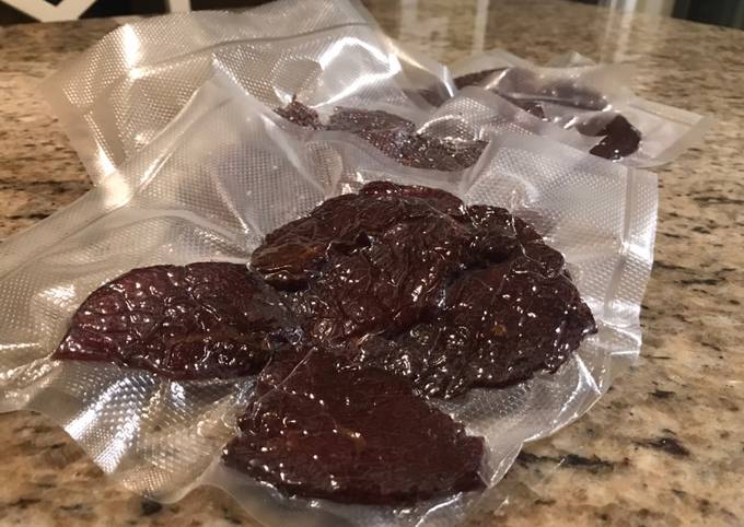 Steps to Prepare Delicious Sweet heat smoked jerky