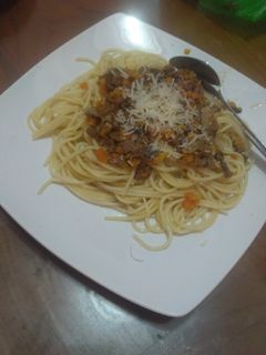 Foto resep Spageti pasta daging ala saya..🍝