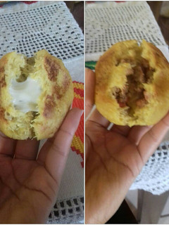 Una foto de Tortitas de plántano, rellenas