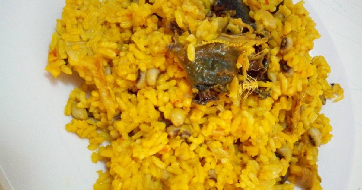 Palm oil rice and beans Recipe by Itohs Vera Cookpad