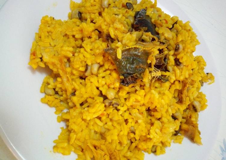 Simple Way to Prepare Super Quick Homemade Palm oil rice and beans