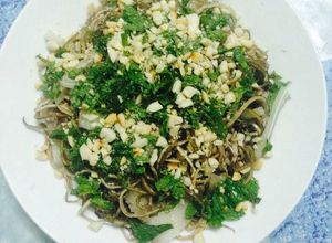 Hình của món Nộm hoa chuối tai heo.