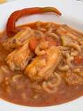 Guiso colorao de pescado