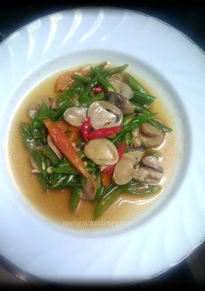 Foto resep Tumis Buncis + Jamur Merang