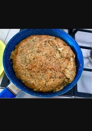 Una foto de Tortilla vegana a base de papa