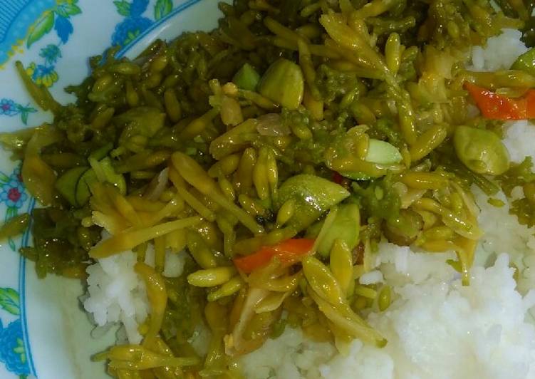 Resep Oseng kembang kates dan pete Anti Gagal