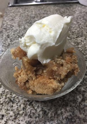 Una foto de Crumble de Manzana