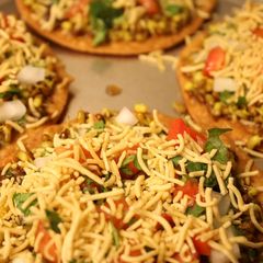 A picture of Wheat Sev Puri.