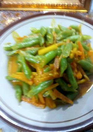 Foto resep Tumis buncis wortel bumbu acar kuning pedas