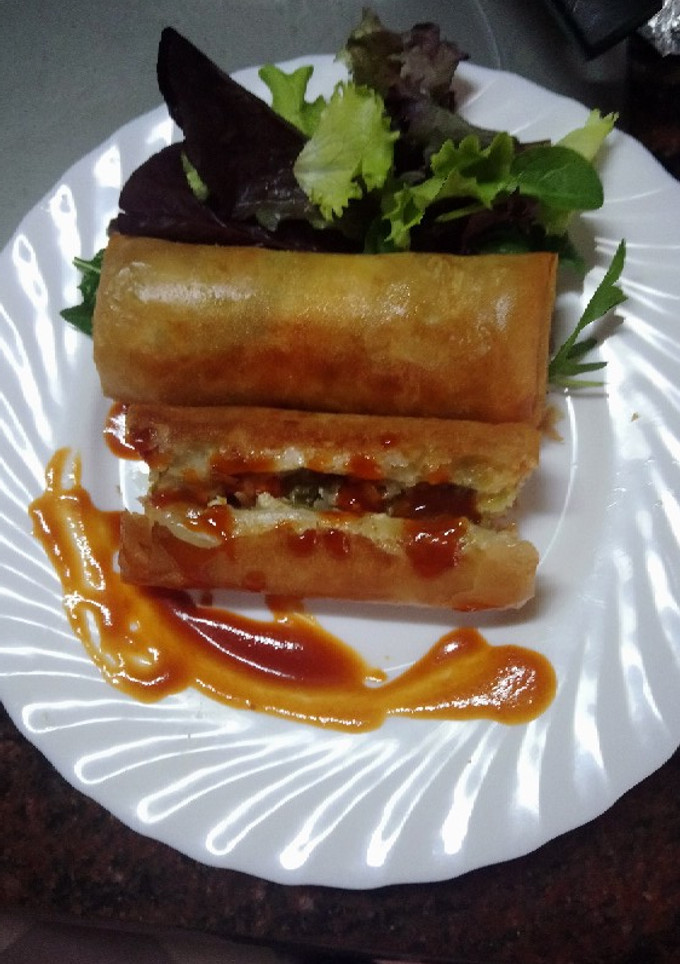 Una foto de Rollitos de pollo y verduras