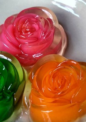 Foto resep Puding kaca bunga mawar