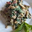 Espinacas y Setas a la Crema con Bacon Ahumado