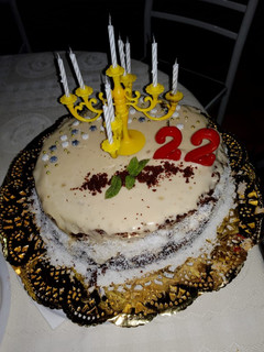 Una foto de Tarta de chocolate y crema de caramelo