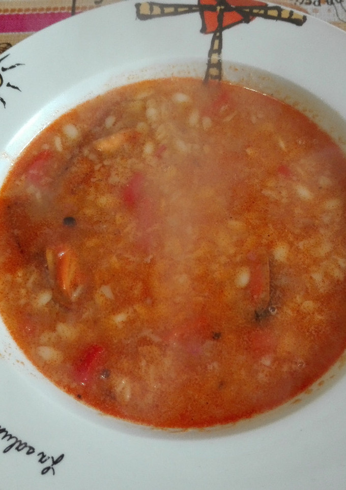 Una foto de Sopa de marisco