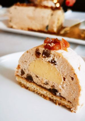 Une photo de Bûche aux marrons insert vanille