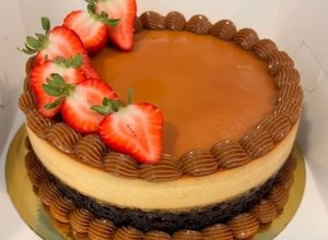 Una foto de Pastel Imposible (Chocoflan)