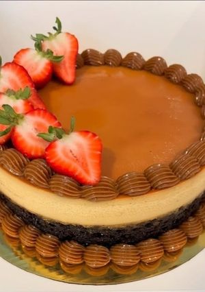 Una foto de Pastel Imposible (Chocoflan)