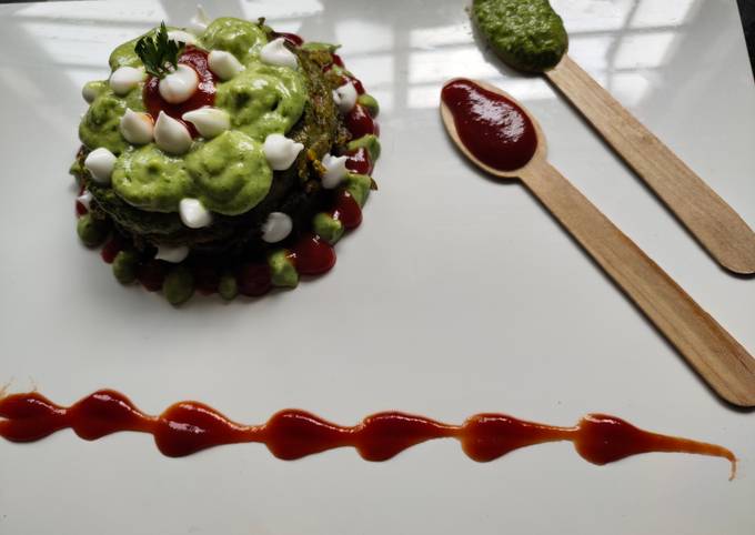 Spinach mayo pancake. Recipe