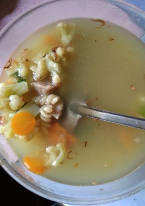 Foto resep Sup bakso makaroni simple