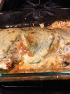 Una foto de Lasagna de nopales