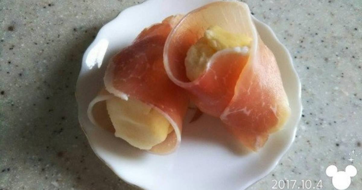 Potato raw ham rolls