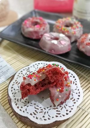 Foto resep Donat Panggang Mini Red Velvet