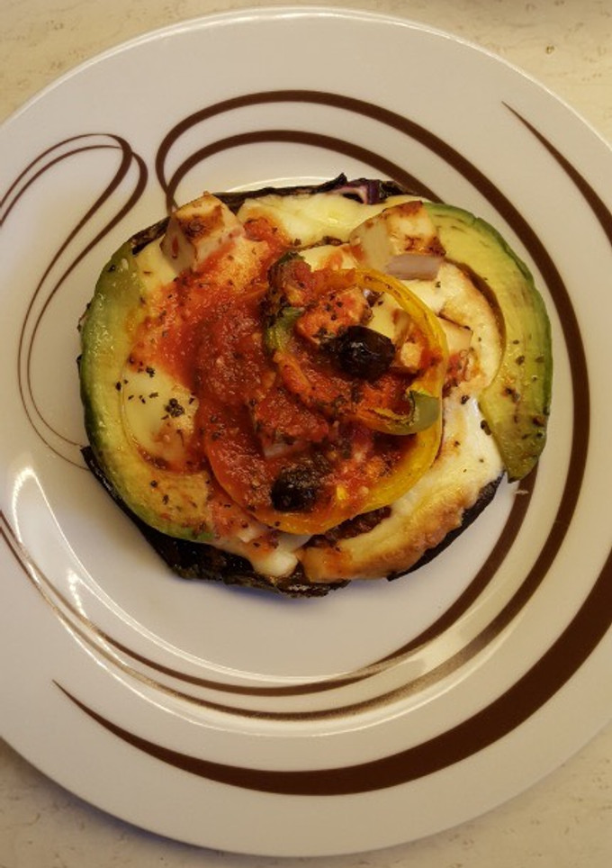 Una foto de Pizza de Hongo Portobello