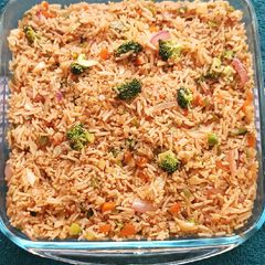A picture of Broccoli fried Rice.